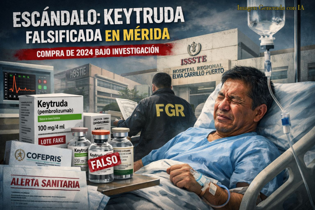 Caso Keytruda en Mérida: medicamento presuntamente falsificado, aplicado en 2024, sigue bajo investigación