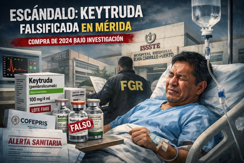 Caso Keytruda en Mérida: medicamento presuntamente falsificado, aplicado en 2024, sigue bajo investigación