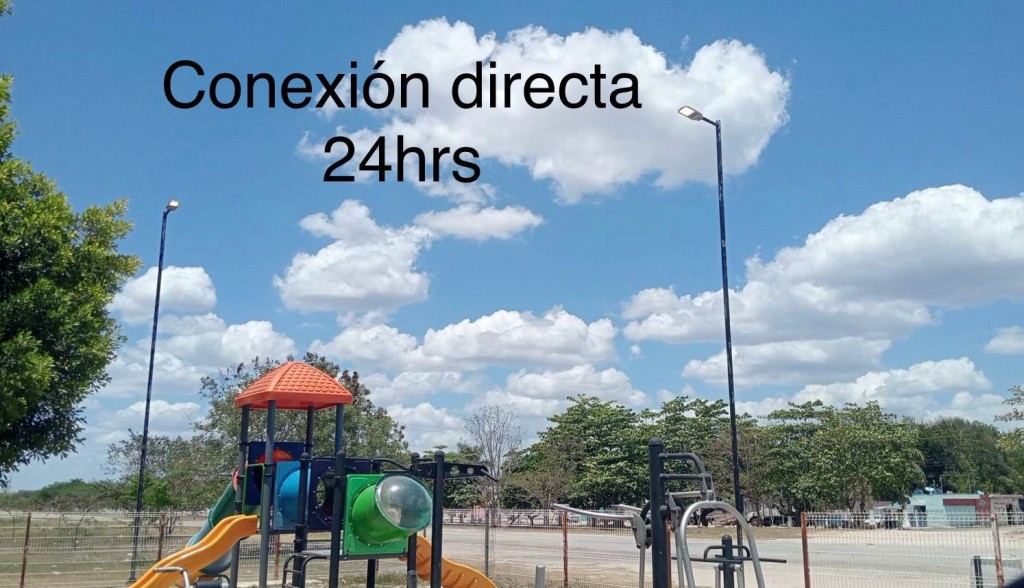 Reparan ciudadanos tizimileños luminarias de un parque