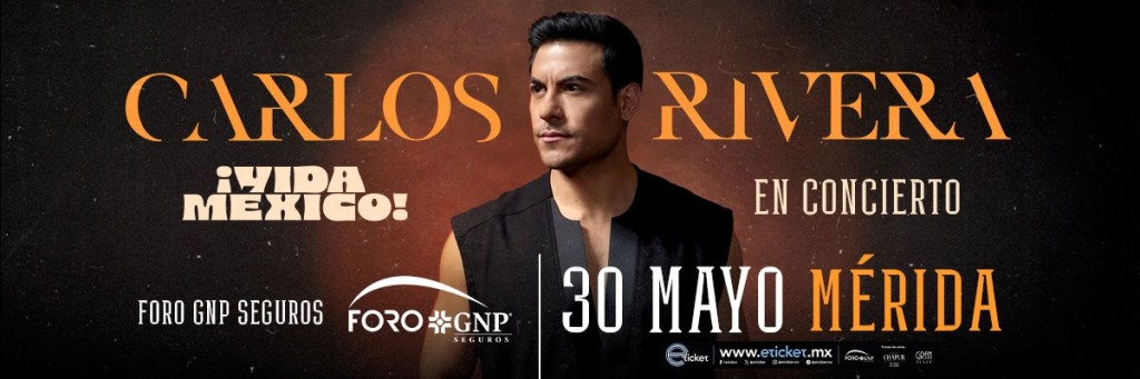 Anuncia Carlos Rivera concierto en Mérida
