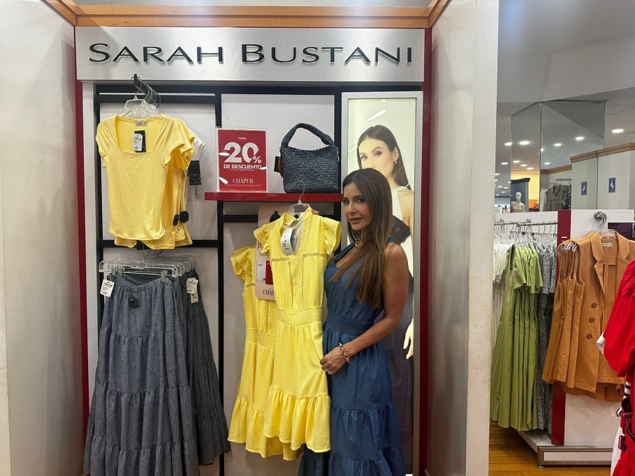 Presenta Sarah Bustani su nueva colección de ropa, en Chapur