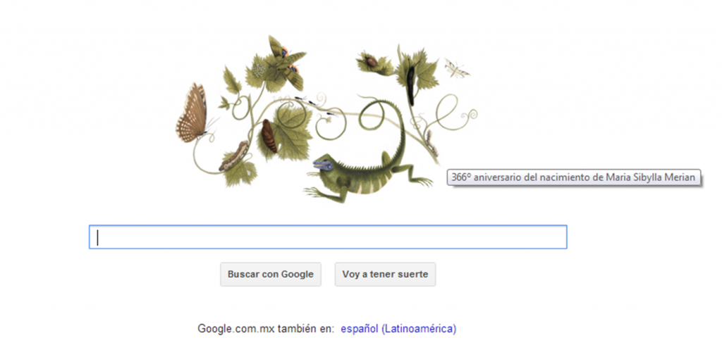 Google celebra el 366 aniversario del natalicio de Maria Sibylla Merian