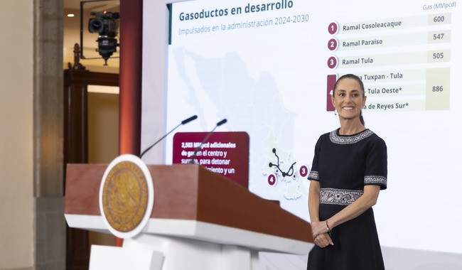 Presenta Claudia Sheinbaum el Plan de Gasoductos