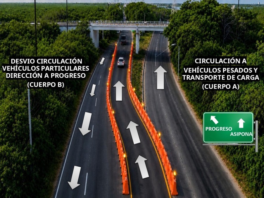 Iniciarán trabajos de mantenimiento en la carretera a Progreso, el próximo lunes