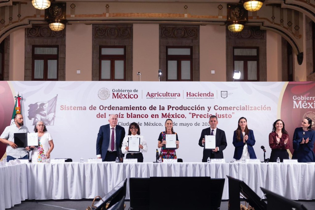 Firma presidenta Sheinbaum acuerdo para normar producción de maíz
