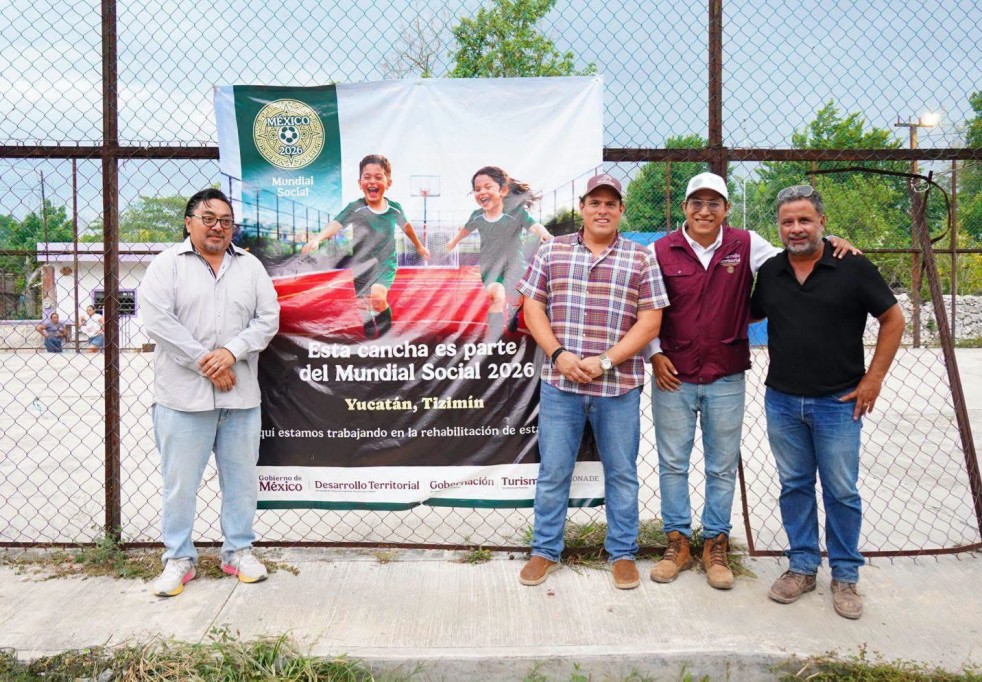 Comenzarán a rehabilitar cancha de Tizimín, como parte del proyecto “Mundial Social 2026”