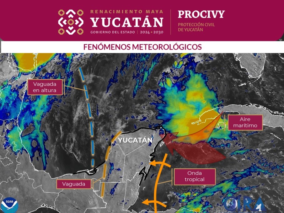 Continuará potencial de lluvias fuertes a intensas, en Yucatán
