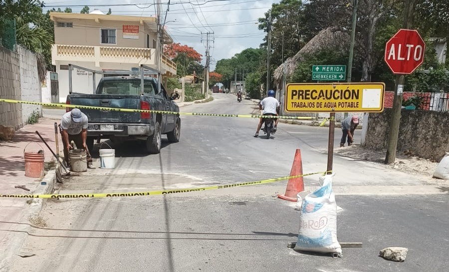 Para reducir accidentes viales, construyen topes en cuatro puntos de Tizimín