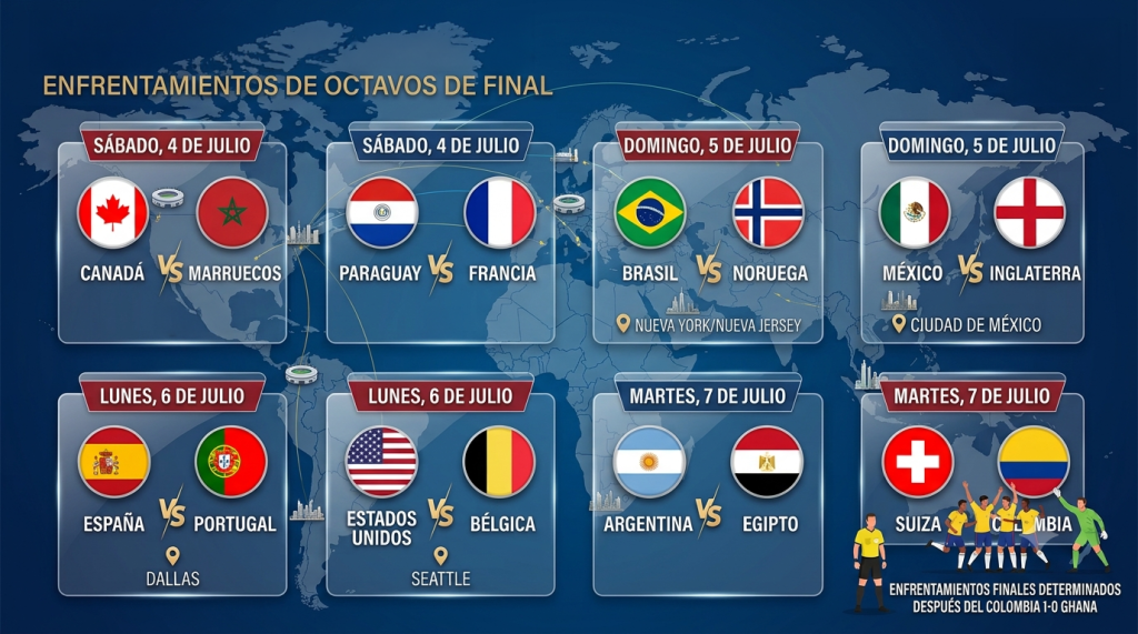 Definidos ya los encuentros de octavos de final