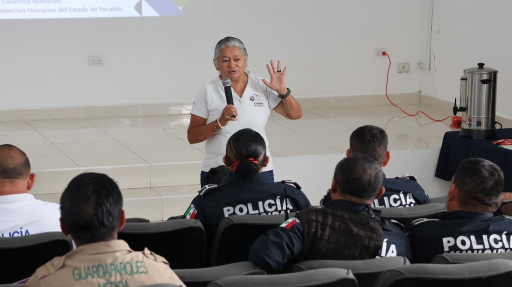Recibe Policía de Mérida capacitación en Derechos Humanos