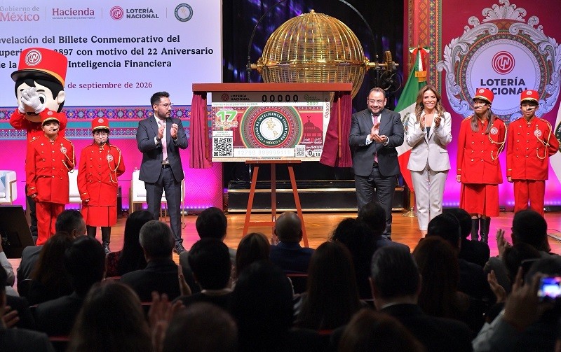 Emite Lotería Nacional billete conmemorativo por el 22 aniversario de la Unidad de Inteligencia Financiera