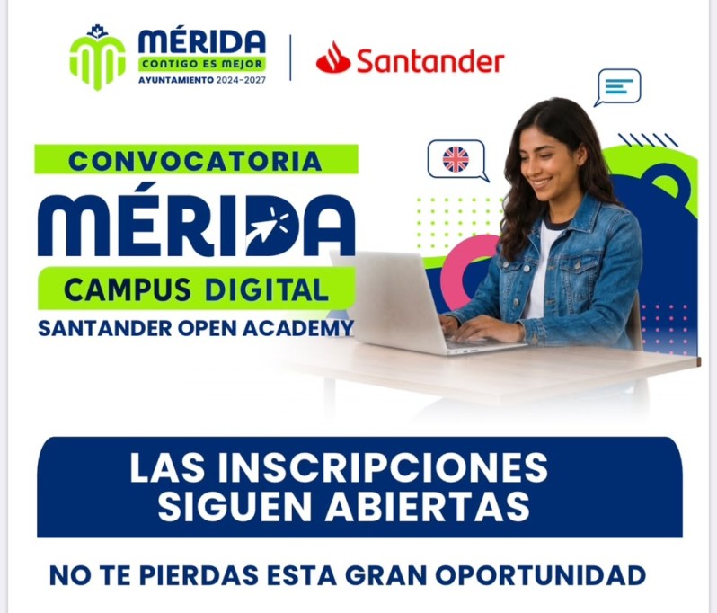 Anuncian cursos gratuitos Ayuntamiento de Mérida y Santander Open Academy
