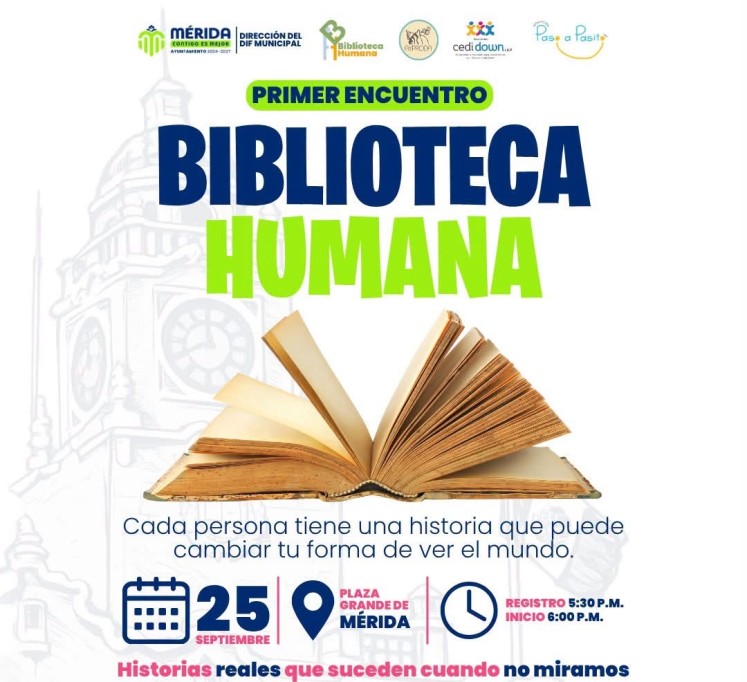 Anuncian primer encuentro “Biblioteca Humana”, en Mérida