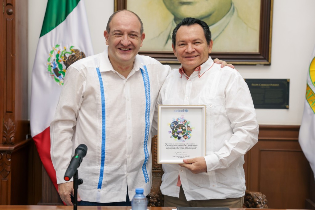Fortalecen Renacimiento Maya y Unicef acciones de salud, nutrición, educación y protección de la niñez yucateca