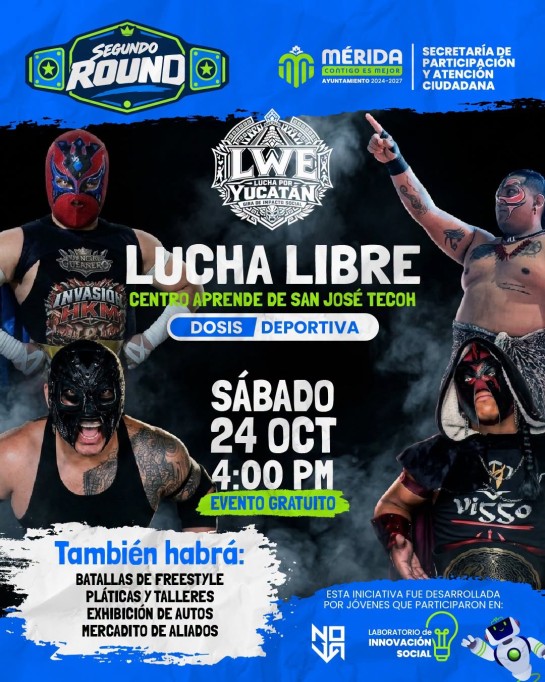 Anuncian funciones gratuitas de lucha libre, en Mérida