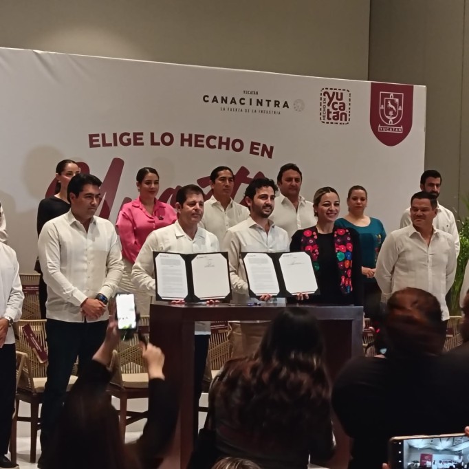 Relanzan la estrategia “Hecho en Yucatán” con la firma de convenio entre Canacintra y gobierno estatal