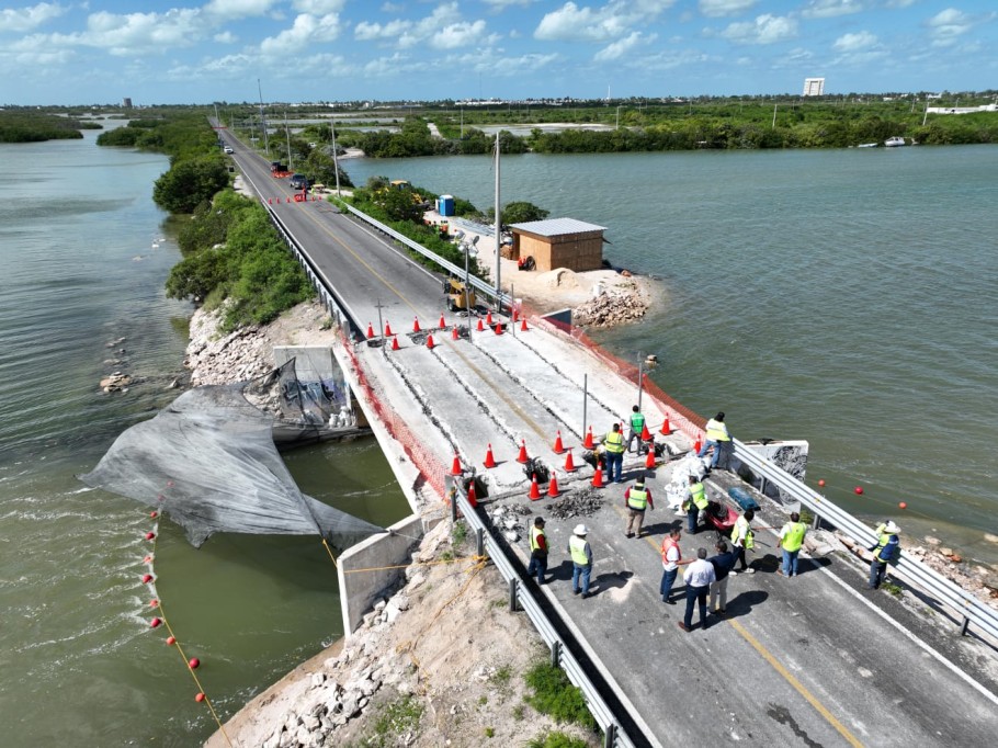 Avance del 60% en reconstrucción del puente Yucalpetén II