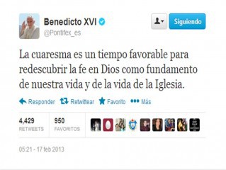 Benedicto XVI se retirará del Twitter.