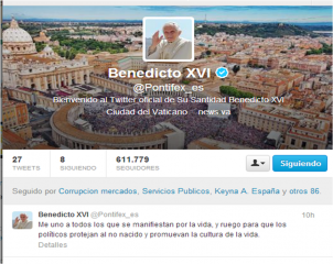 Benedicto XVI pide proteger a los niños no nacidos por medio Twitter
