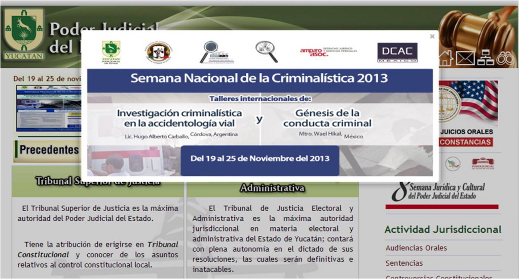 Yucatán será la sede de la Semana Nacional de la Criminalística 2013