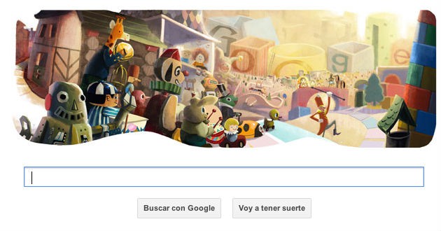 El doodle de Google desea felices fiestas