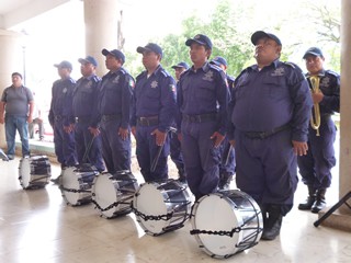 Tizimín: La policía municipal ya tiene banda de guerra.\r\n