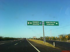 SCT realizó trabajos en la carretera Mérida-Progreso.