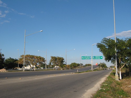 Conflictivo tramo del periférico de Mérida